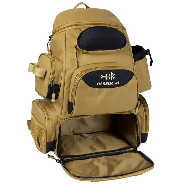 mochila camping pesca trilha boreal bege