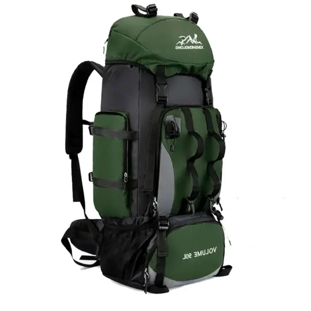 mochila camping escalada impermeavel verde