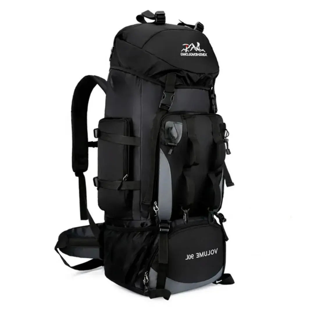 mochila camping escalada impermeavel preto