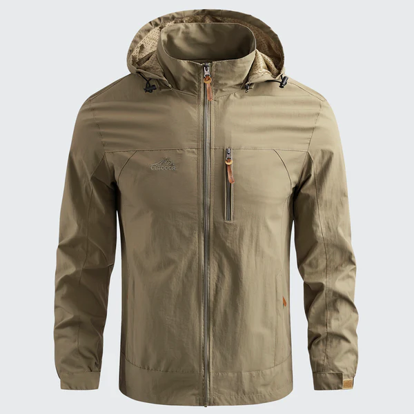 jaqueta outdoor camping impermeavel boreal bege
